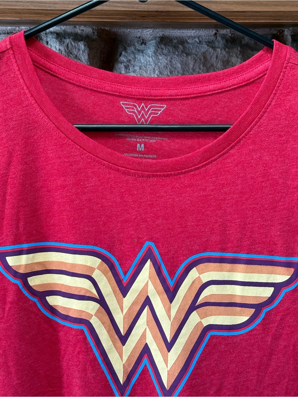 Women’s Red Wonder Woman Logo Tee - Picture 2 of 7